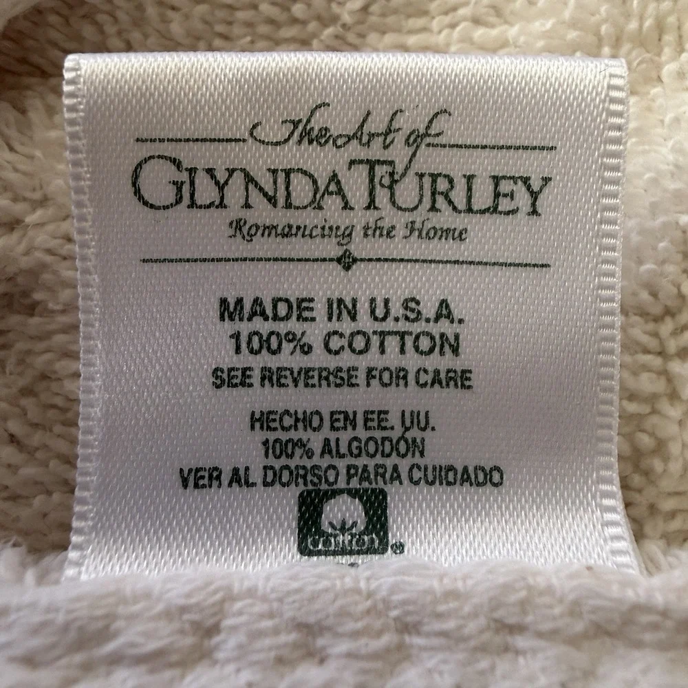 Vintage Glynna Turley Rose Floral Hand Towels 100 % Cotton Set 2‎ Cottagecore